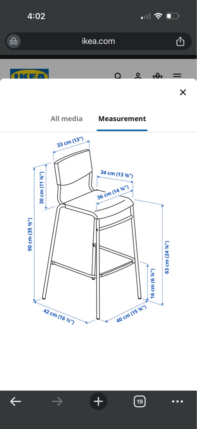 Black ikea Bar Stools (Set of 2) - photo 4