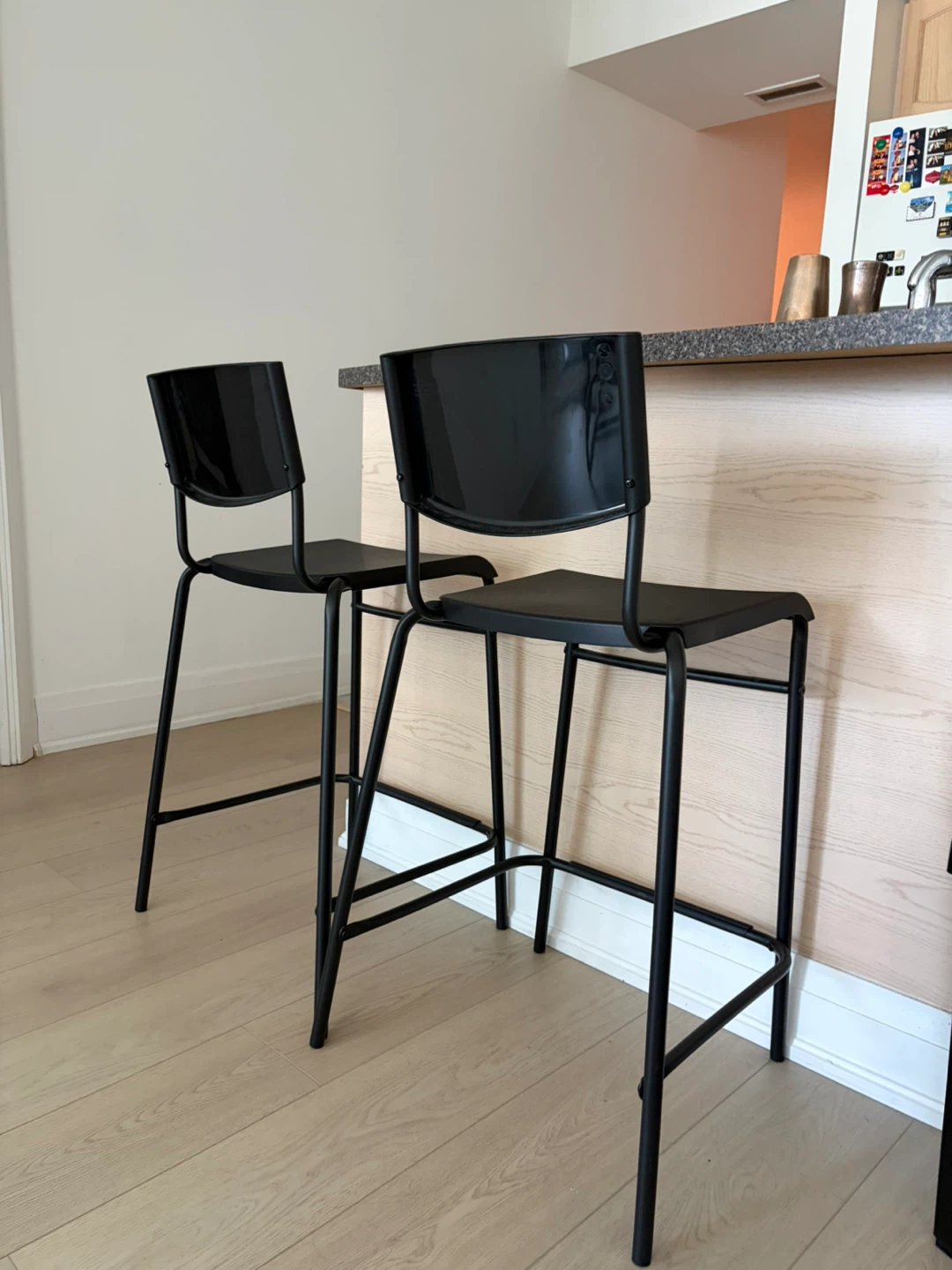 Black ikea Bar Stools (Set of 2)