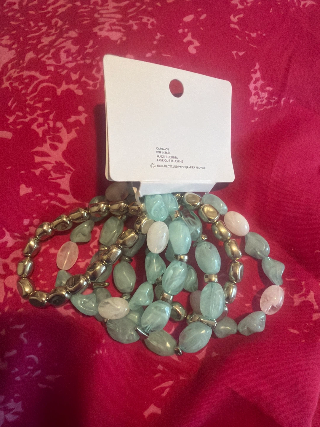 Bracelet (LA express in mint green and silver)