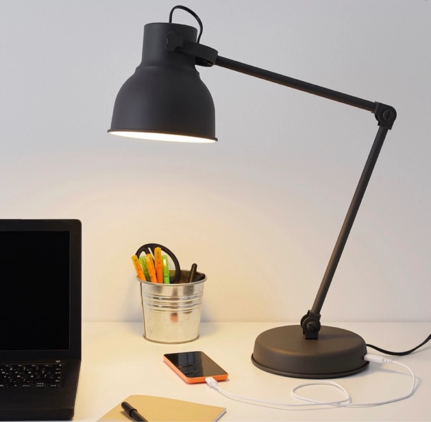 Lamp with Phone Charger & USB Charging Discontinued Industrial
