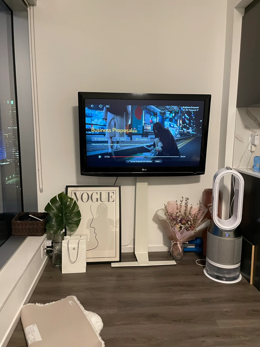 LG TV with Super Sturdy Costco Stand