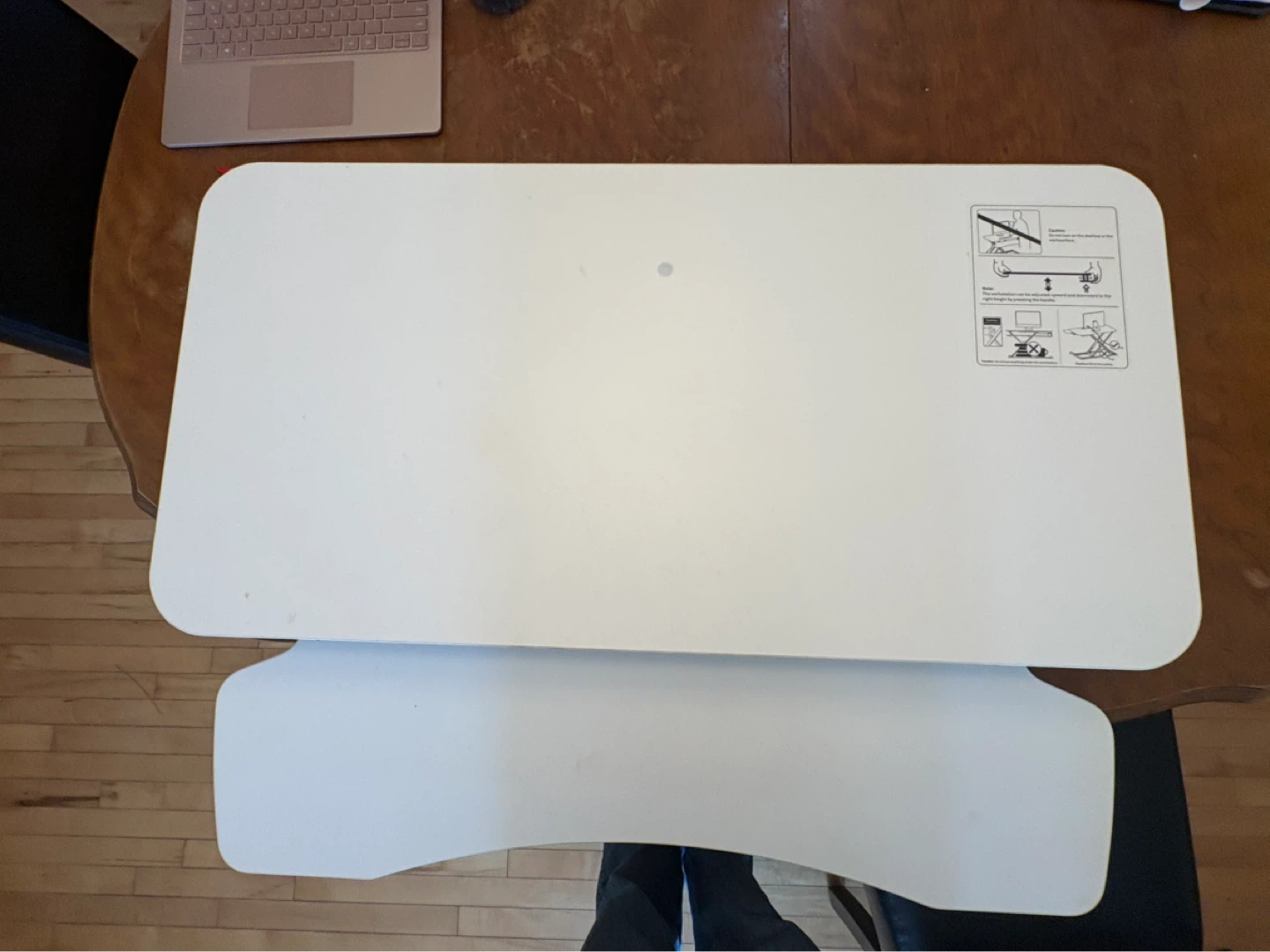 VIVO White Adjustable Standing Desk Converter - photo 2