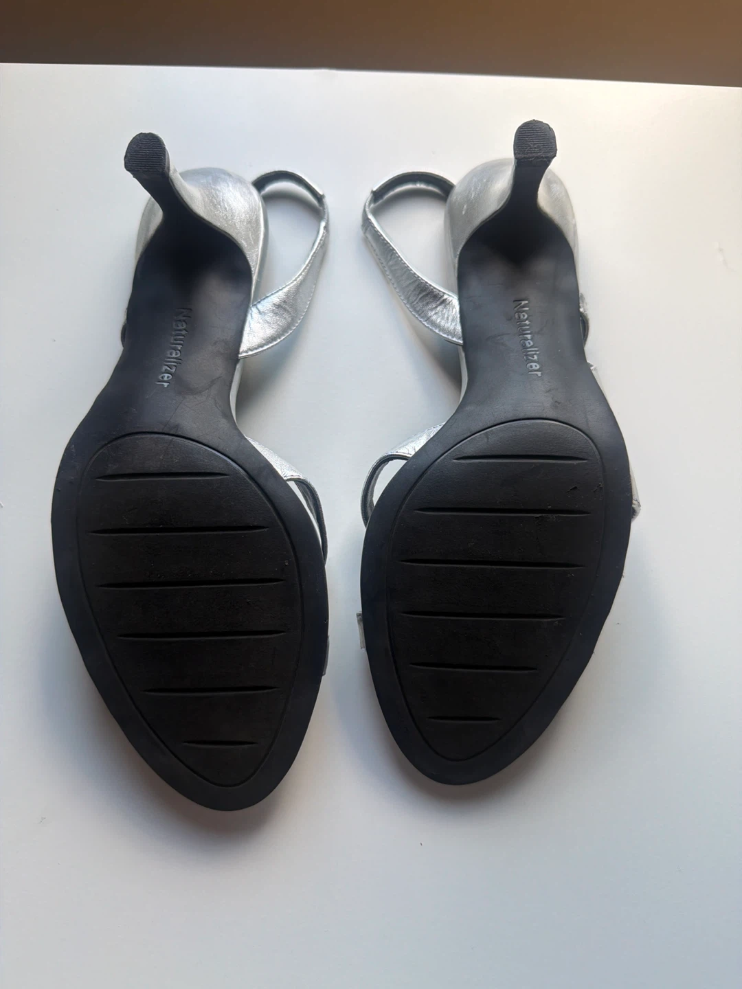 Naturalizer Silver Slingback Heels-8M - photo 2