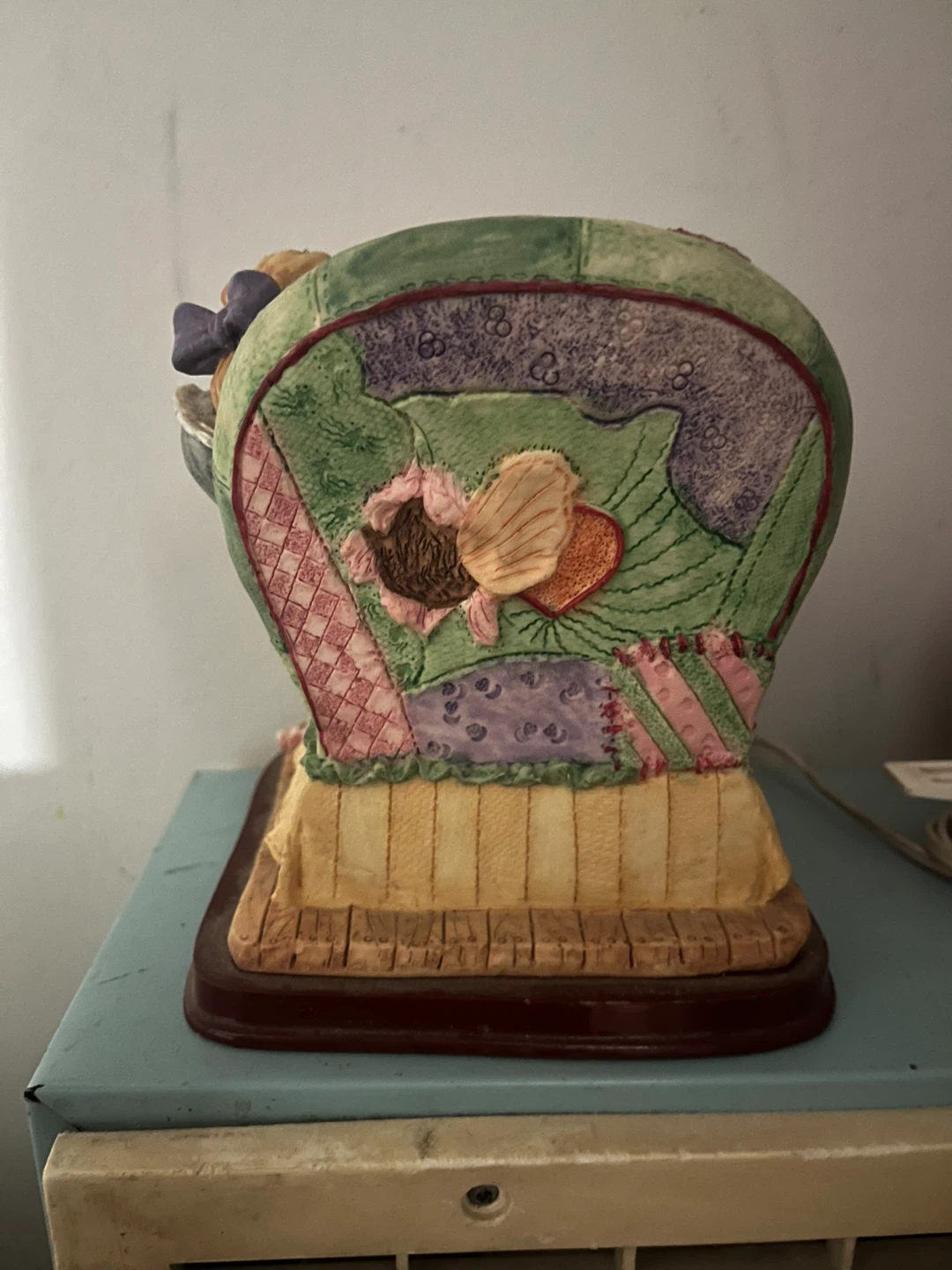 Sleeping Child Figurine with Dog and Cat - photo 4
