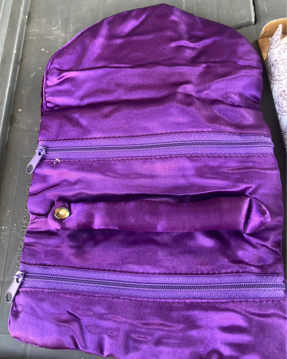 Purple Velvet Clutch with Rhinestones - photo 3
