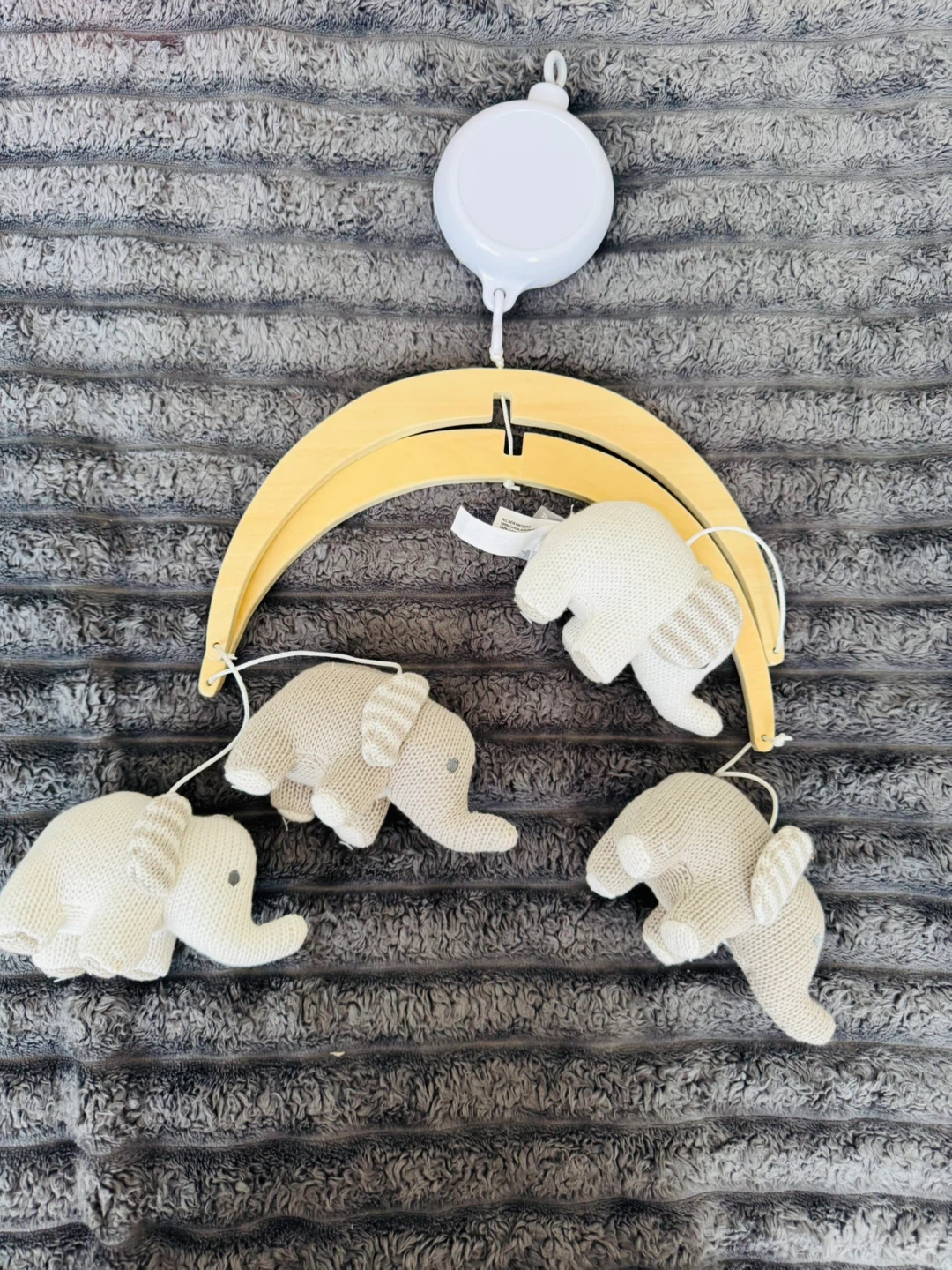 Knitted Elephant Baby Crib Mobile baby