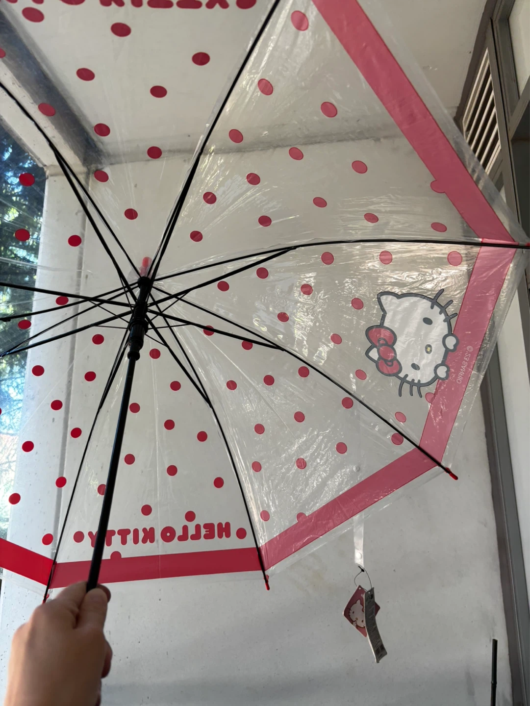 Toddler Hello Kitty Clear Polka Dot Umbrella - photo 2