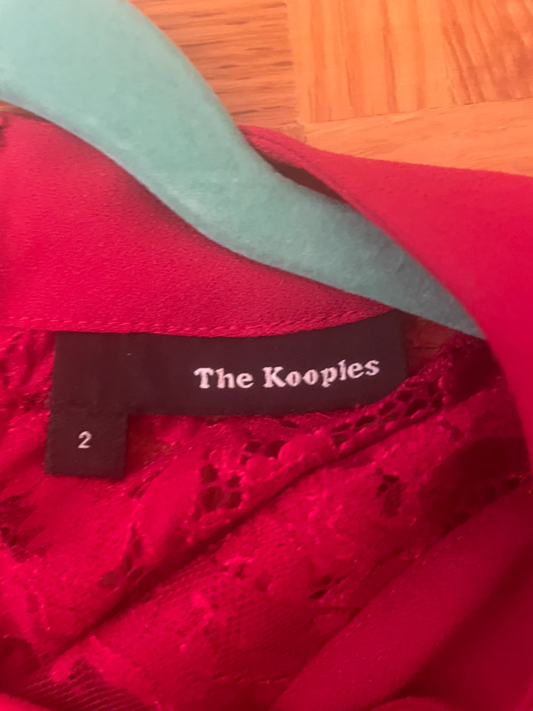 The Kooples Red Lace Cutout Dress Size 2 - photo 2