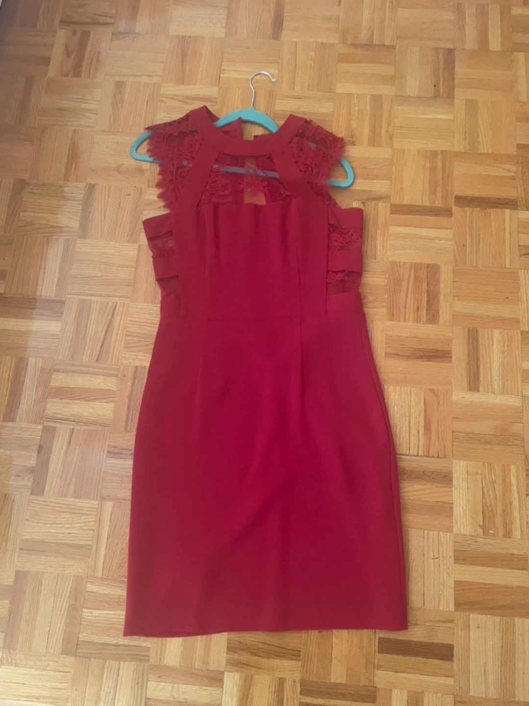 The Kooples Red Lace Cutout Dress Size 2
