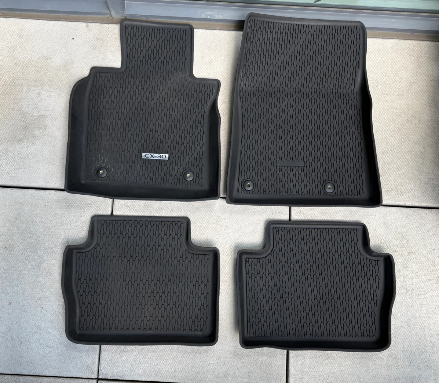 Official OEM Mazda CX-30 High-Wall Rubber Mats (Set of 4)
