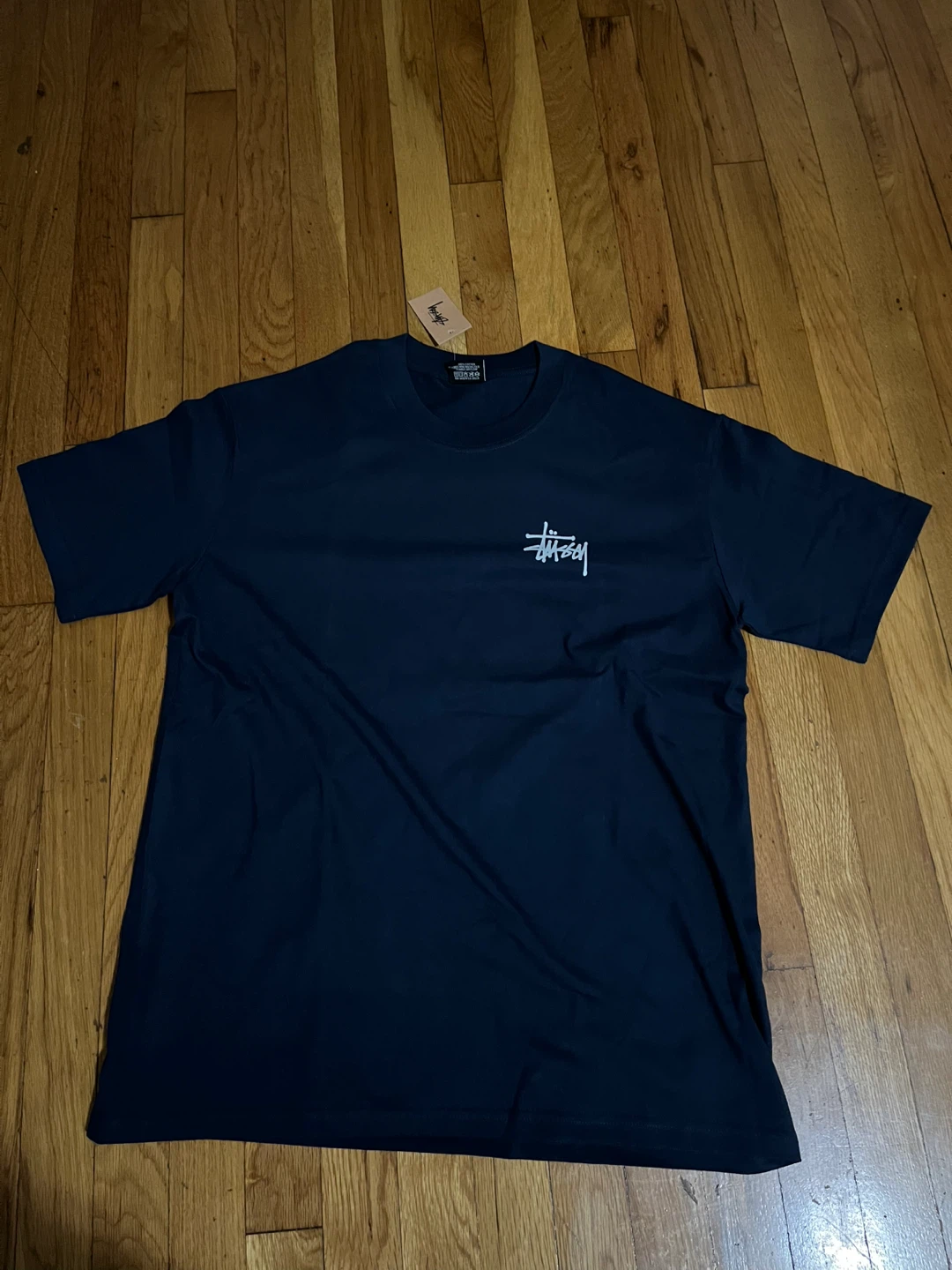 Stüssy Basic Logo T-Shirt - Navy Blue - Size L
