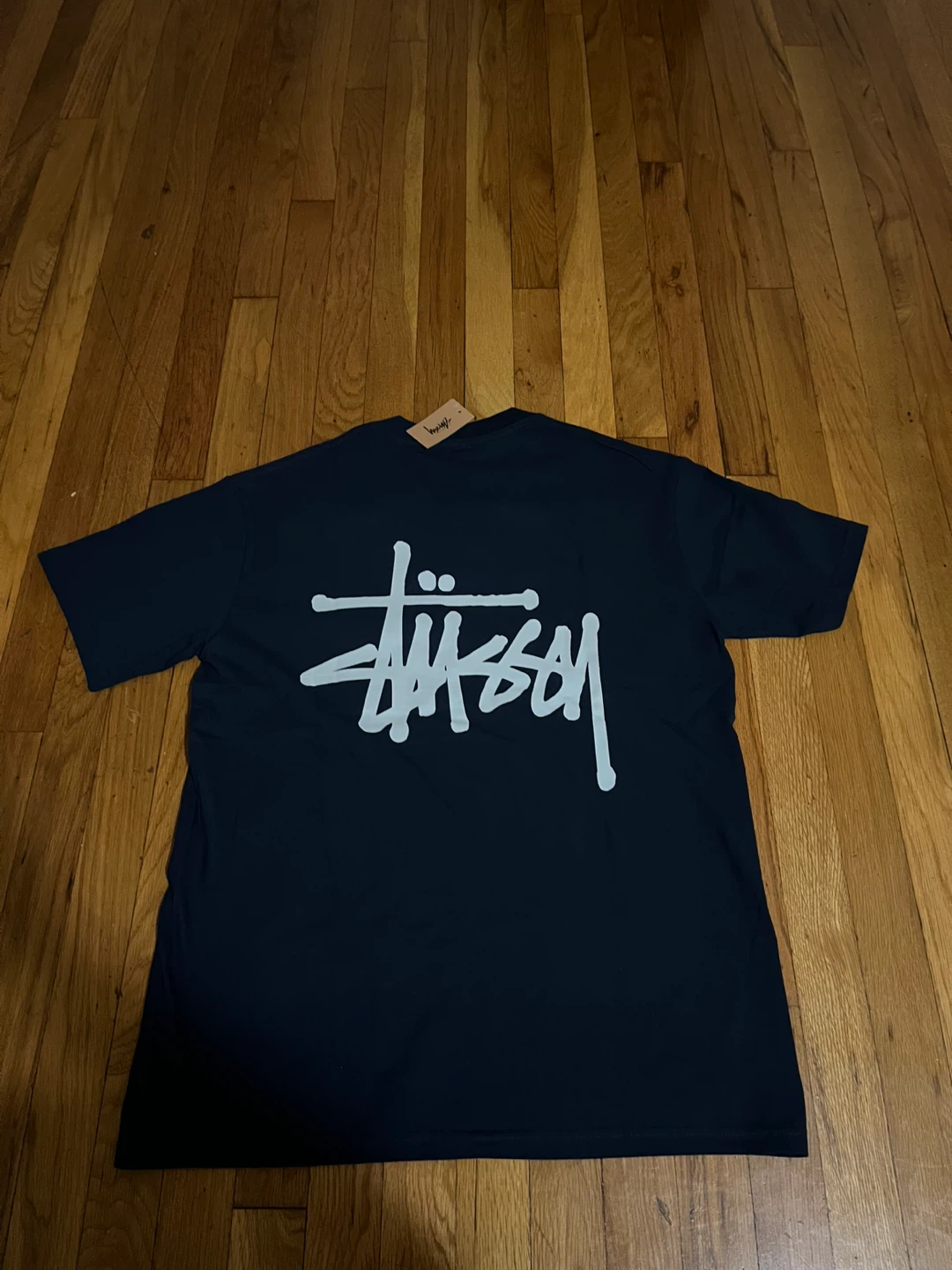 Stüssy Basic Logo T-Shirt - Navy Blue - Size L - photo 3
