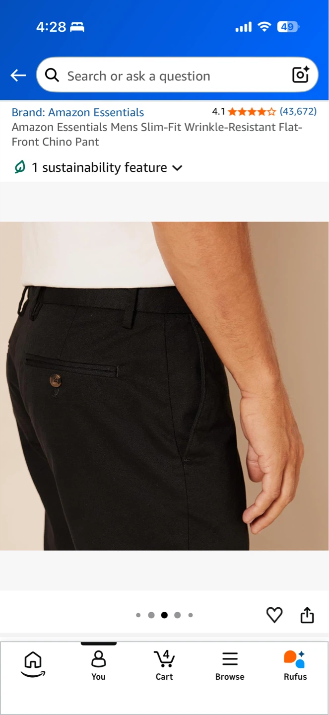 Amazon Essentials Men's Slim-Fit Chino Pants - photo 2