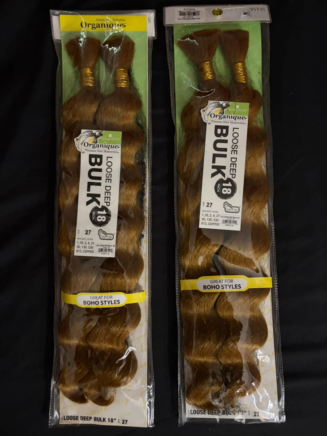 Organique Human Hair Mastermix Loose Deep Bulk 18 Inch
