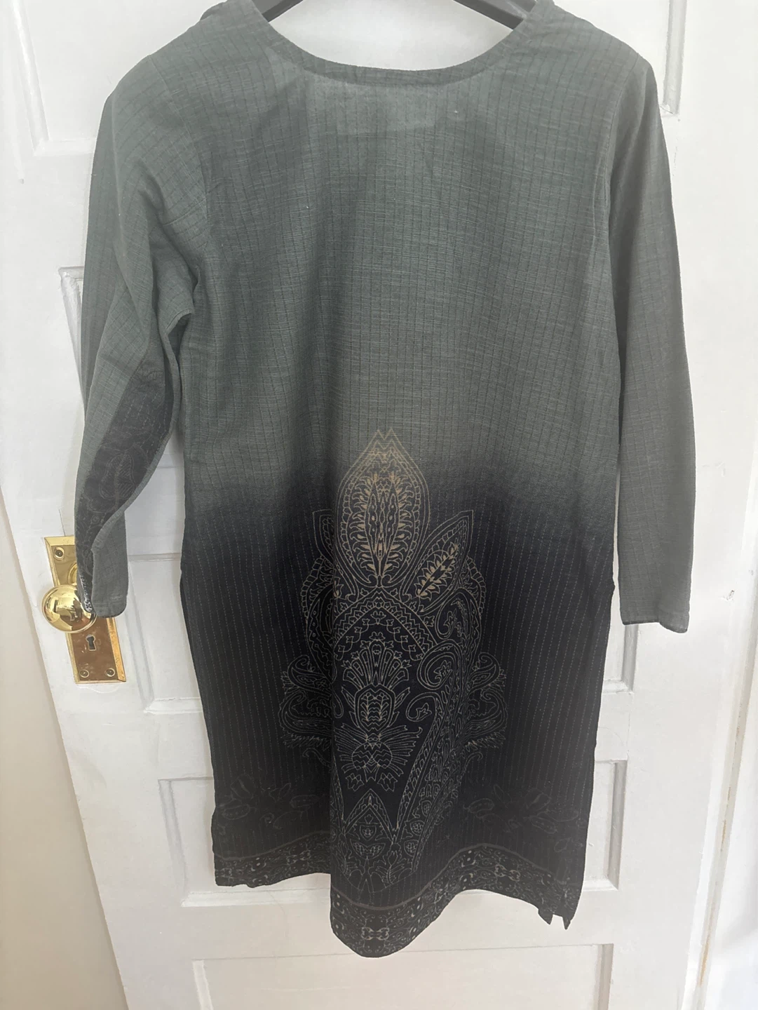 Soul Ahmed Kurti Tunic Shirt - Green/Black - Size S - photo 5