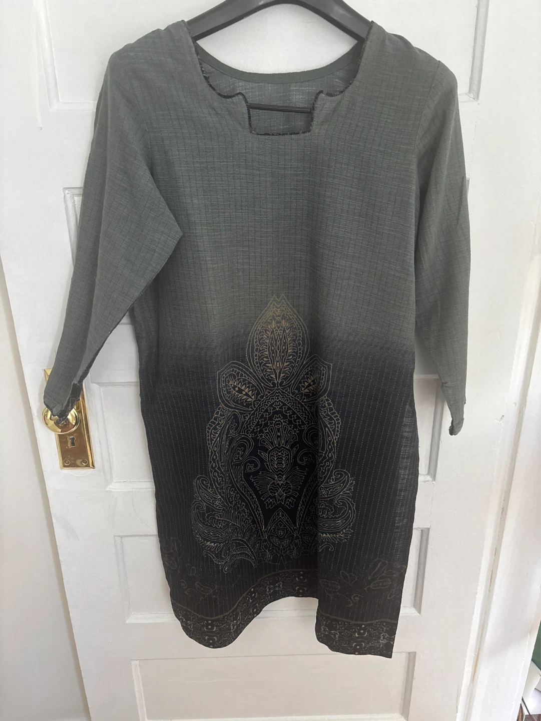 Soul Ahmed Kurti Tunic Shirt - Green/Black - Size S