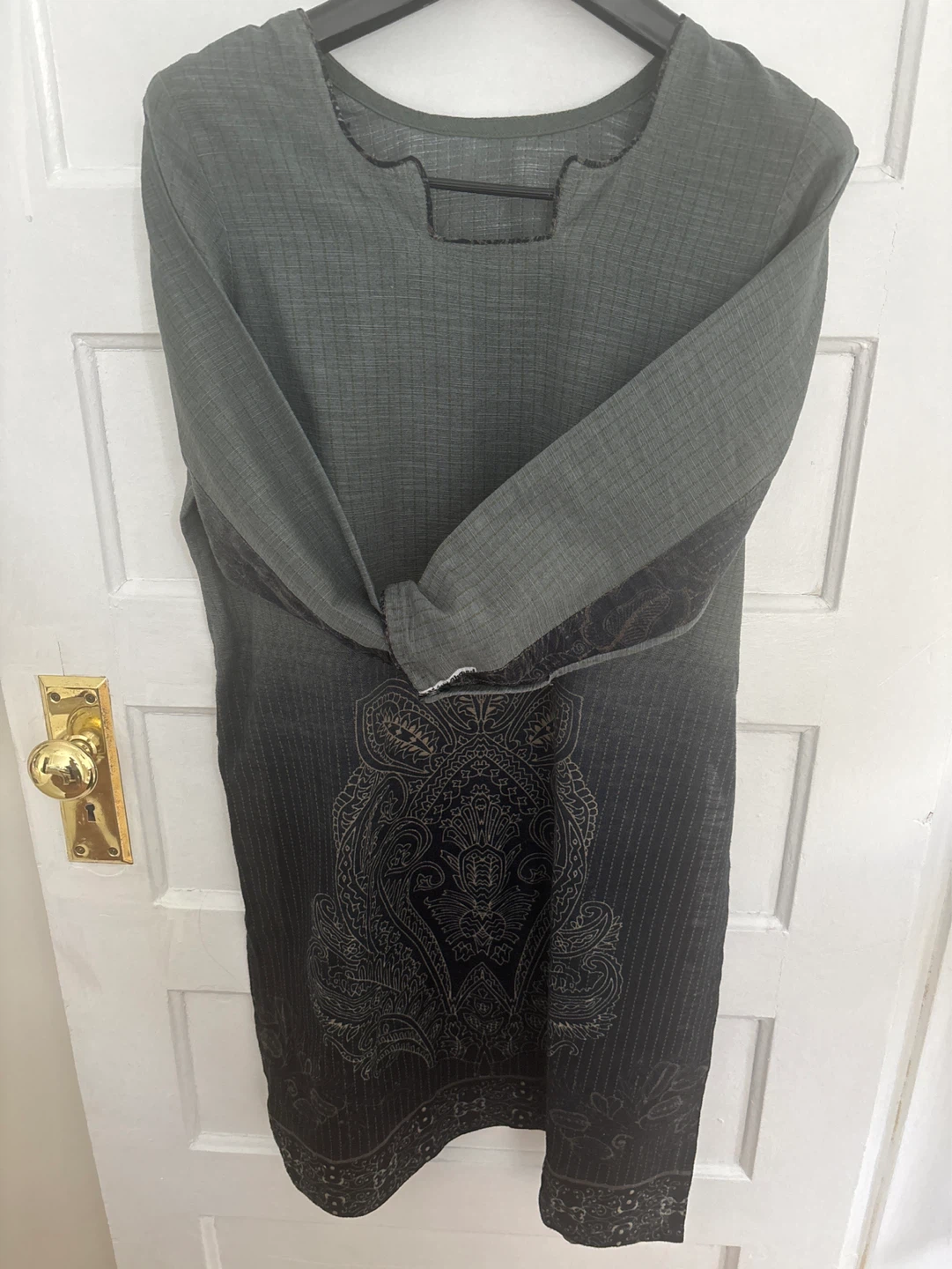 Soul Ahmed Kurti Tunic Shirt - Green/Black - Size S - photo 2