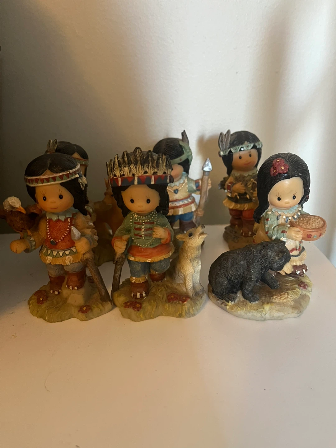 Set of 6 Indigenous Children with Animals