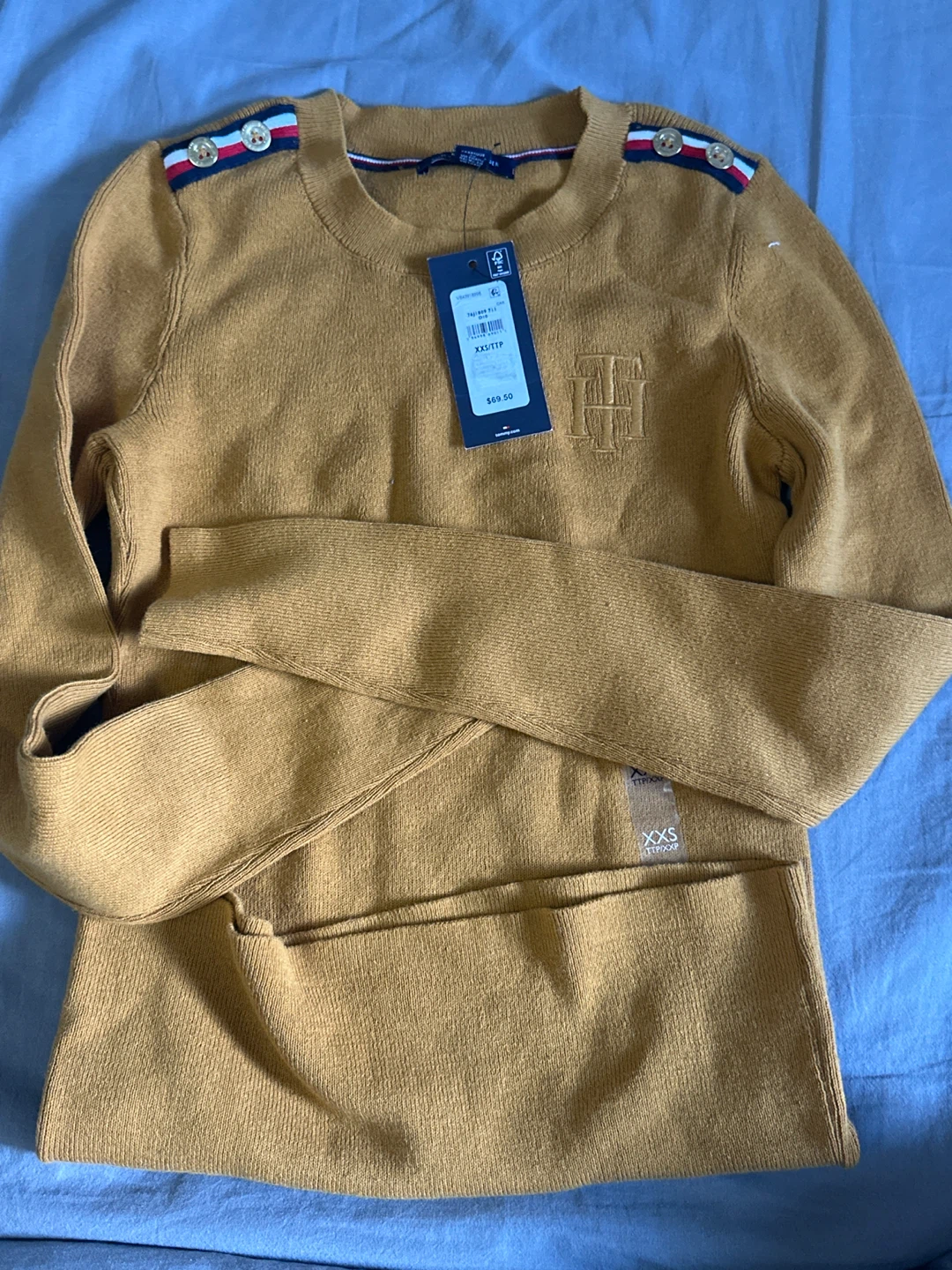 Tommy Hilfiger Sweater - Mustard Yellow - XXS