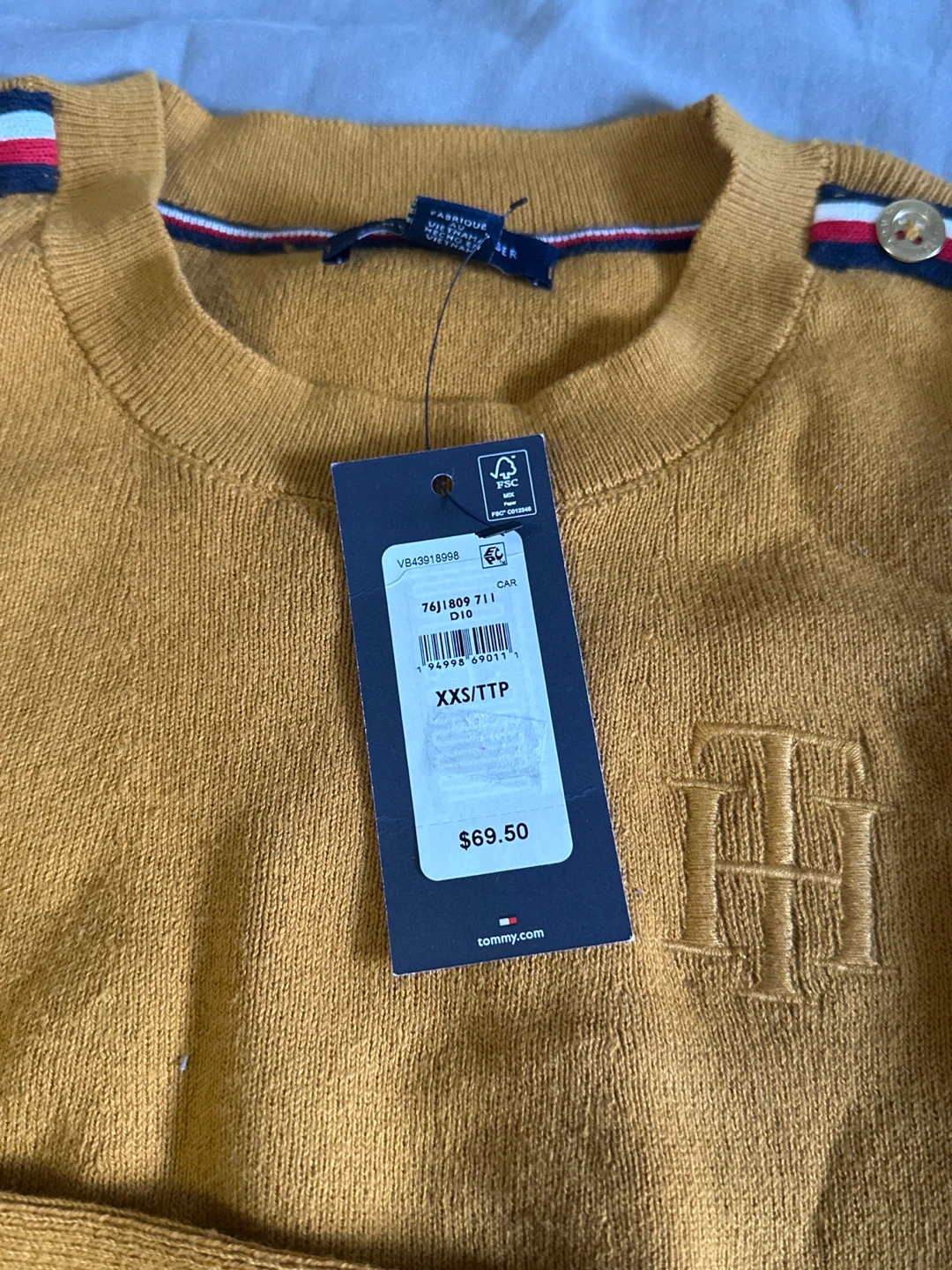 Tommy Hilfiger Sweater - Mustard Yellow - XXS - photo 2