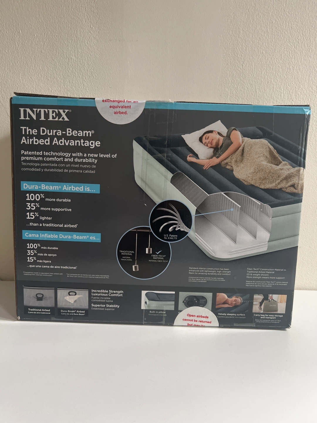 Intex Mid-Rise Queen Airbed with Internal Pump - photo 2