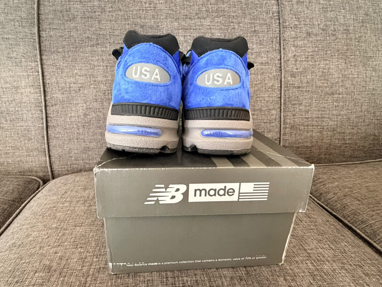 New Balance M990PL2 Made in USA Running Shoes Blue Black Size 10 - photo 4