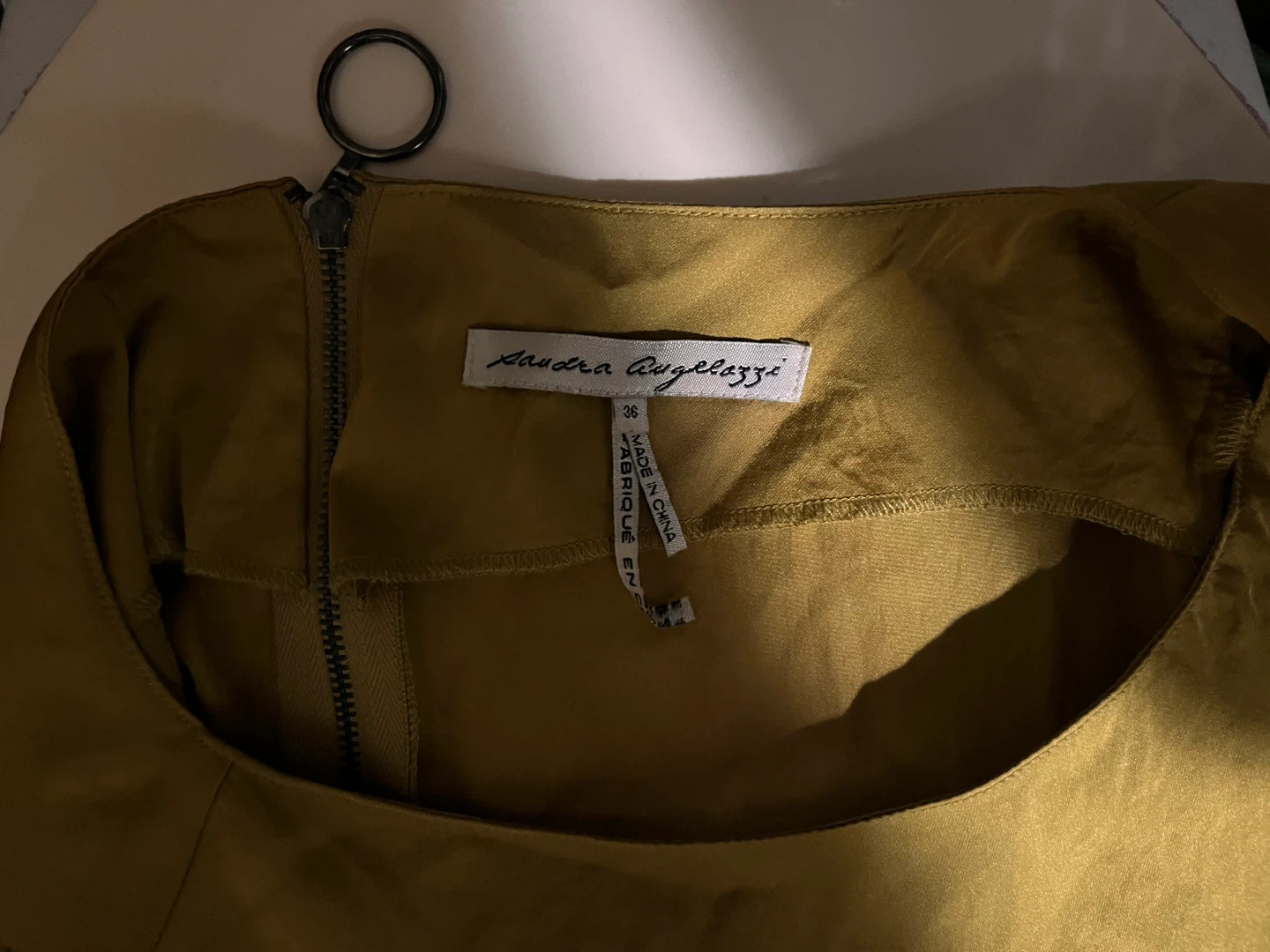 Sandra Angelozzi Mustard Yellow Long Sleeve Blouse Size 36 - photo 3