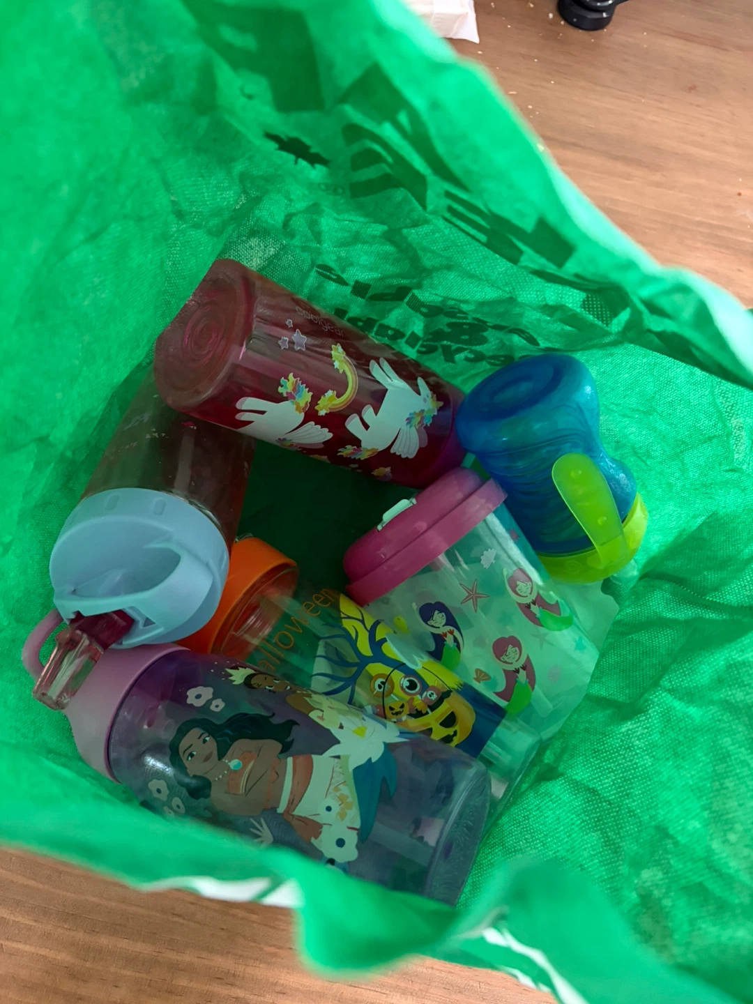 Assorted Kids Sippy Cups and Water Bottles