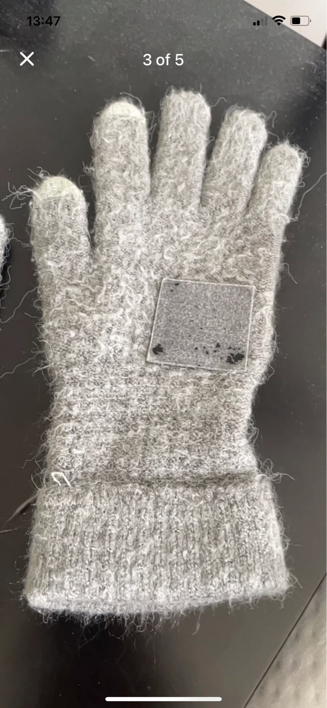 Grey Knit Gloves - photo 3