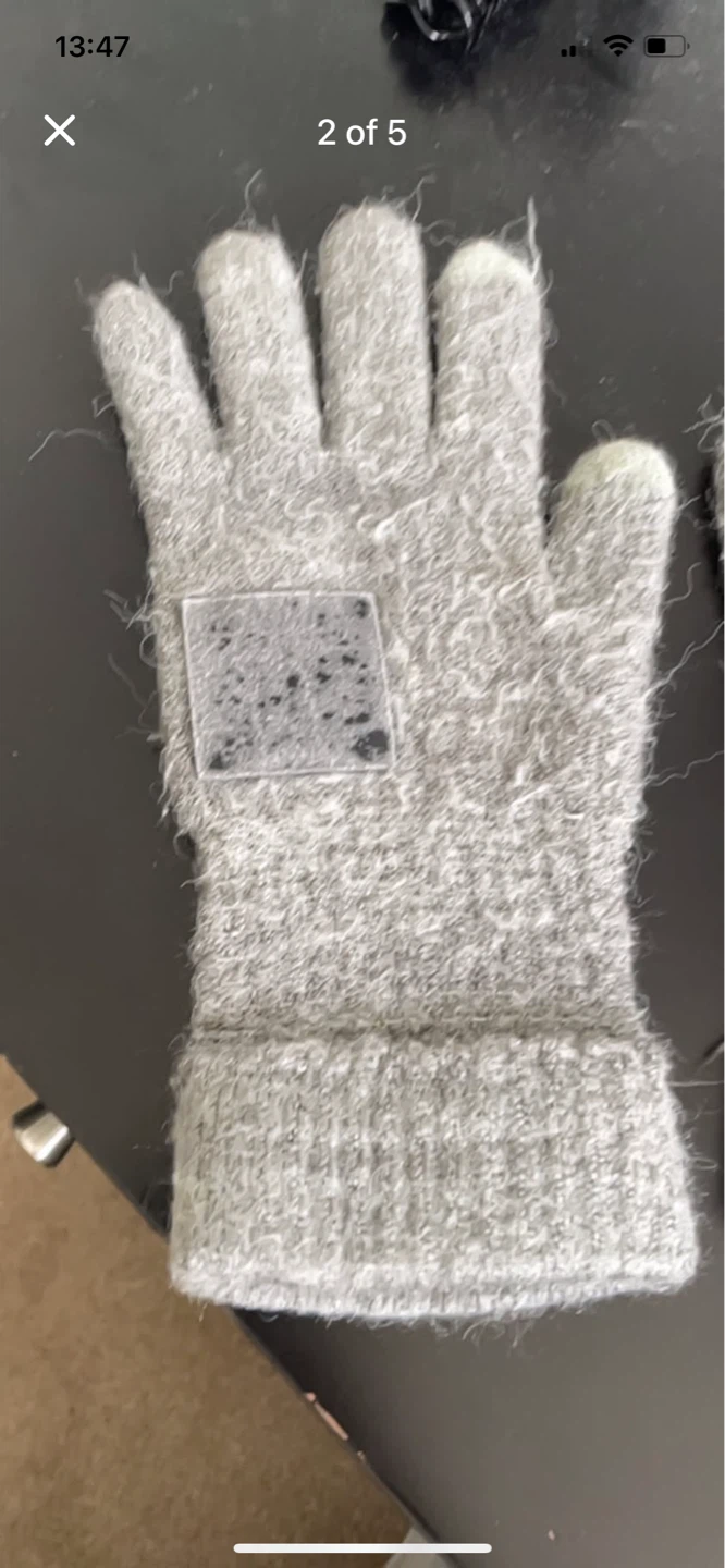 Grey Knit Gloves - photo 2