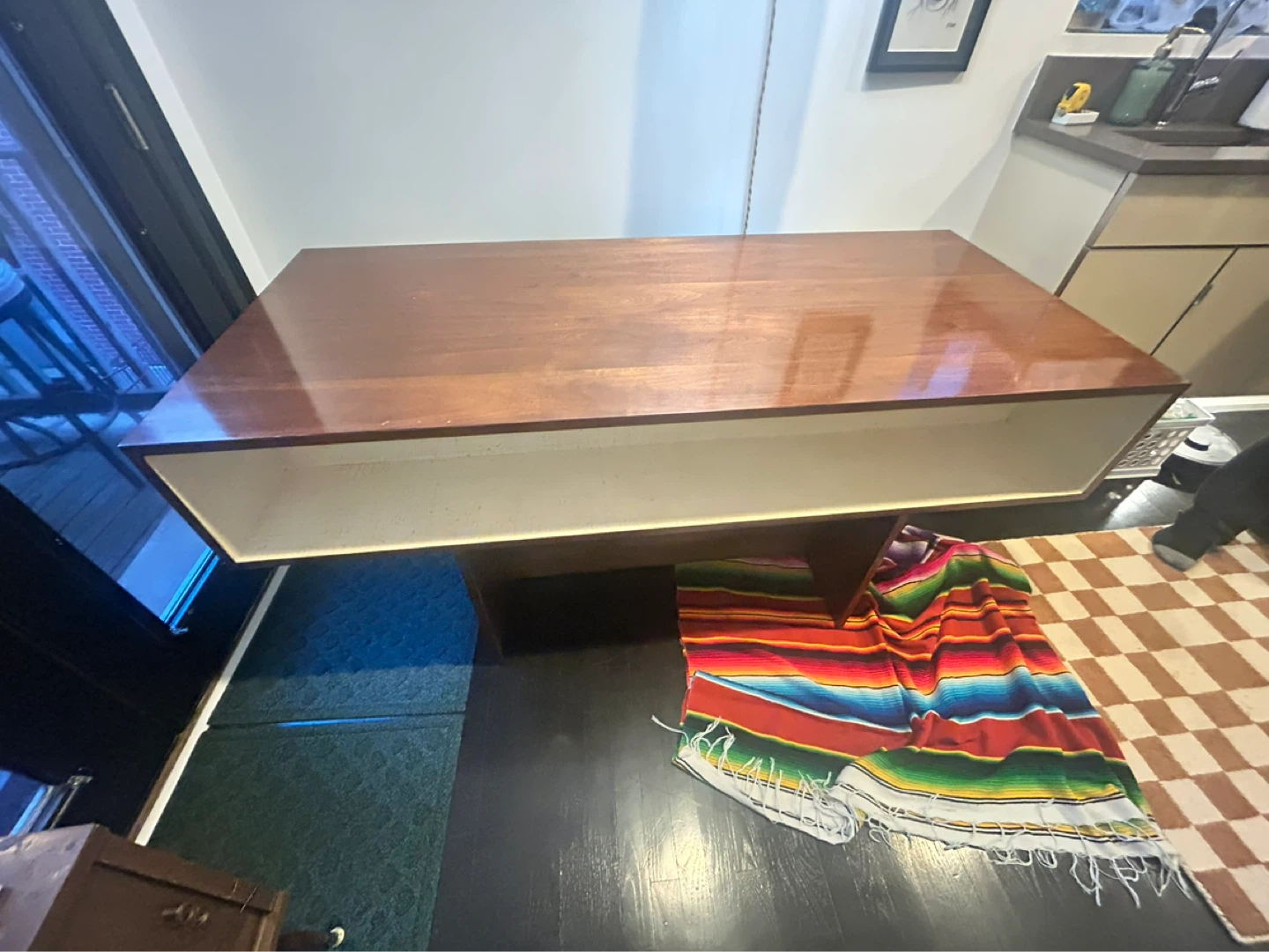 Crate and Barrel 2 Wooden Desk with Drawers - photo 4