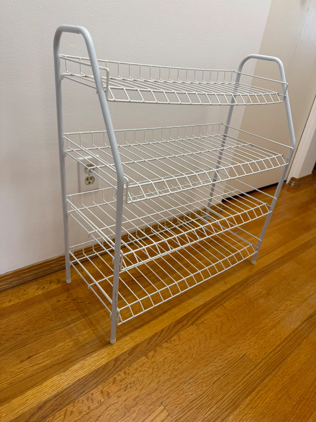4-Tier White Metal Shoe Rack & Storage Shelf - photo 2