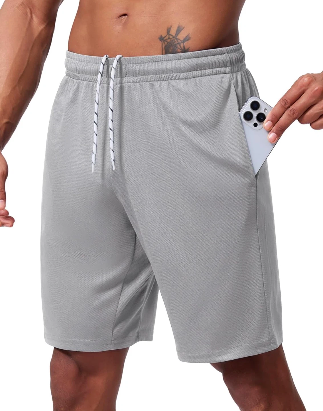 Men's Gray Athletic Shorts（large）