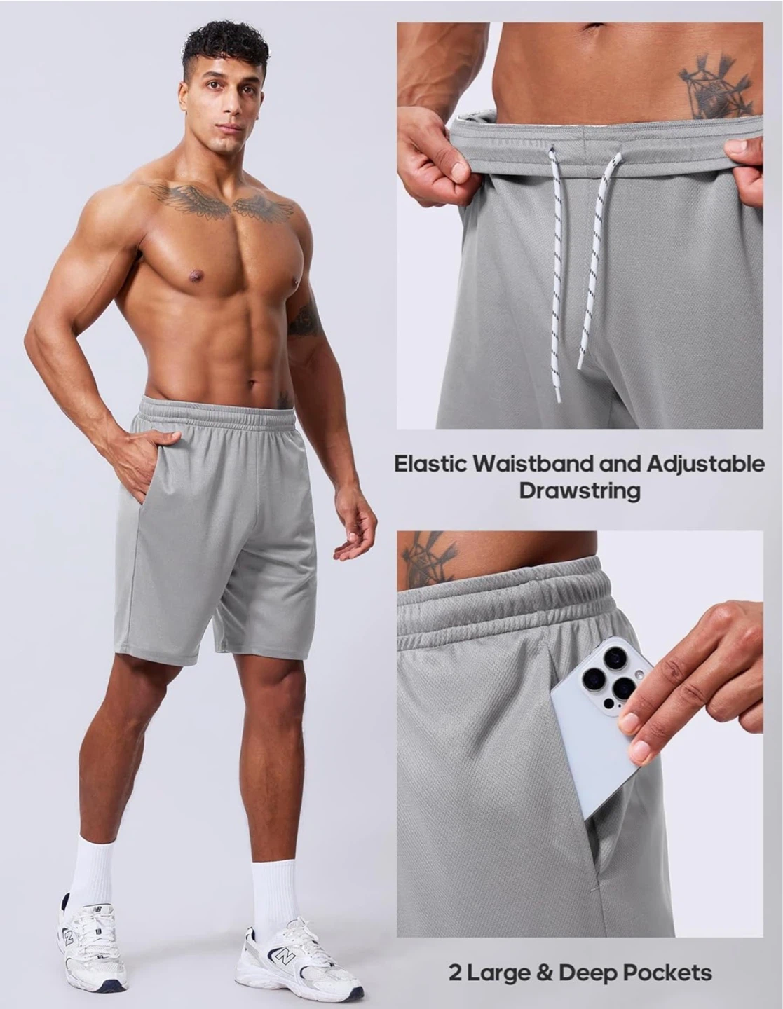 Men's Gray Athletic Shorts（large） - photo 4