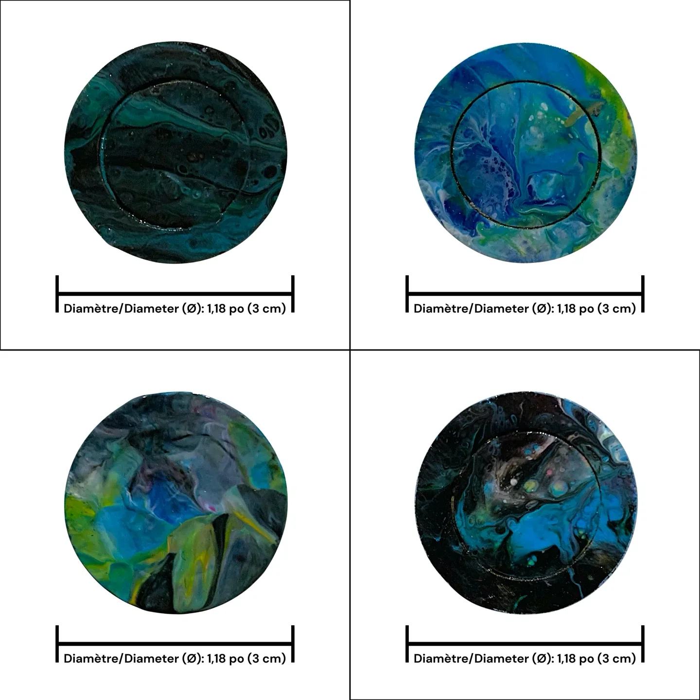 Kit d'aimants artisanaux abstrait - photo 4