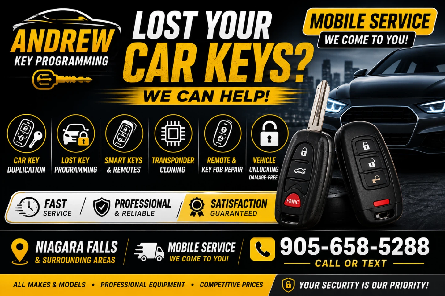 LOST YOUR CAR KEYS?  WE CAN HELP!