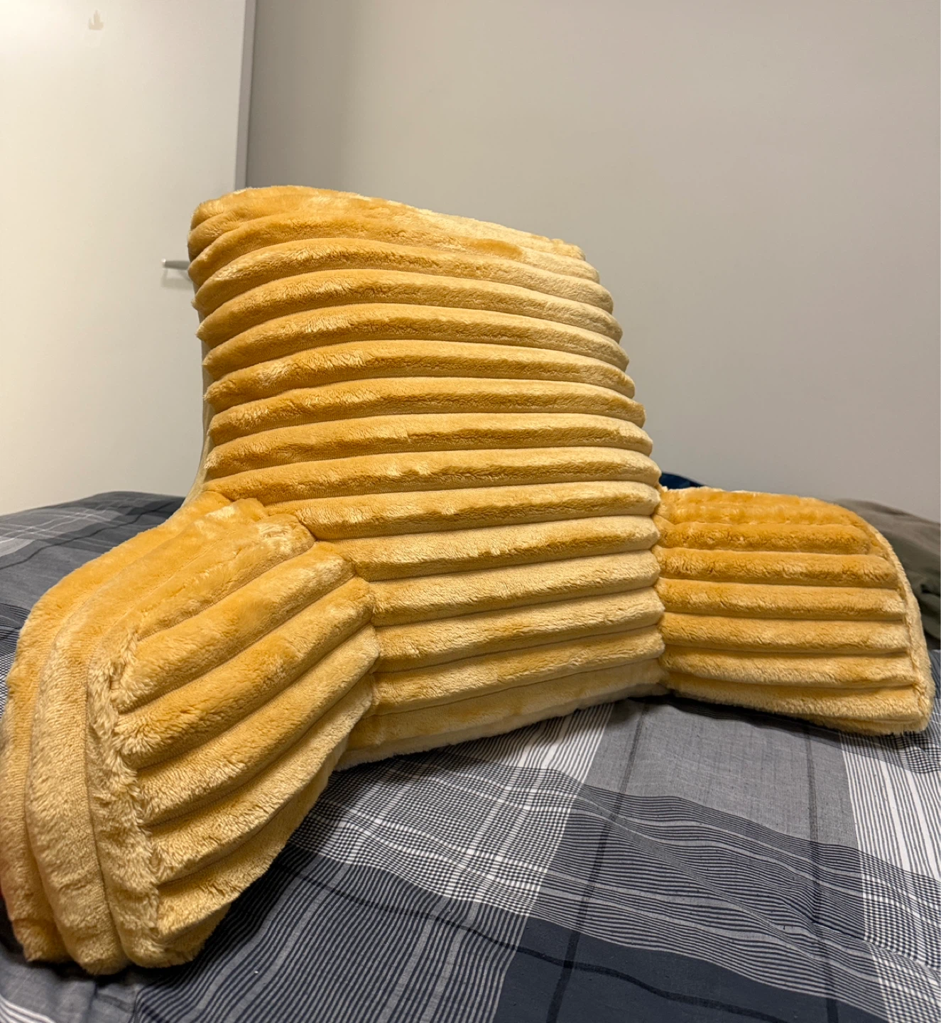 Yellow back cushion