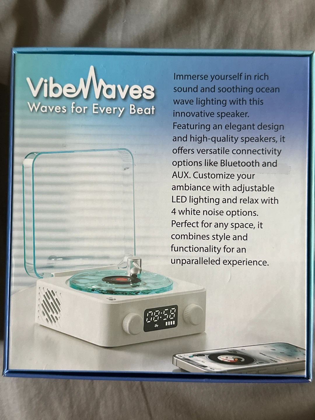VibeWaves Speaker, Clock, White Noise & Night Light - photo 3
