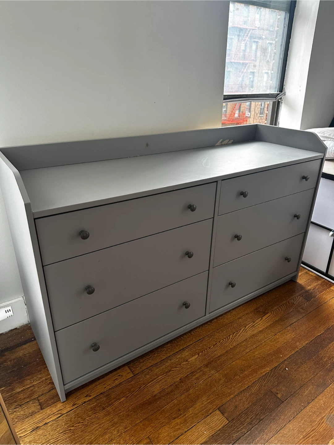 Grey 6-Drawer Dresser