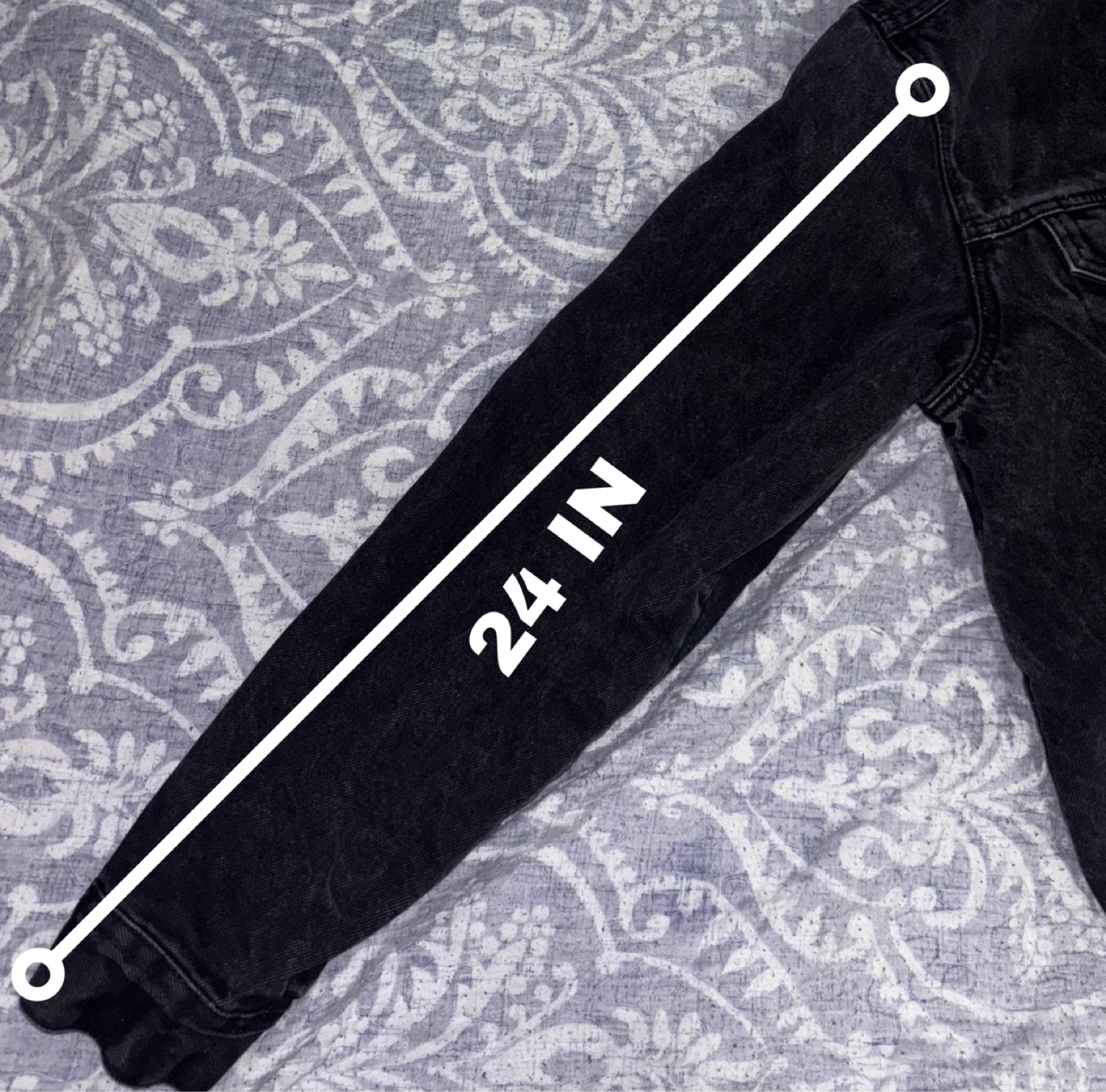 Old Navy Black Denim Sherpa Lined Jacket - photo 3