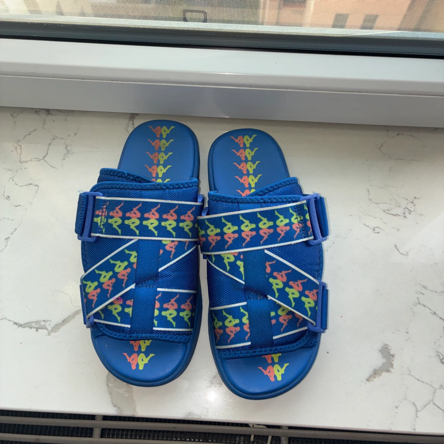 Kappa Blue Logo Slides Sandals 6.5 - photo 2