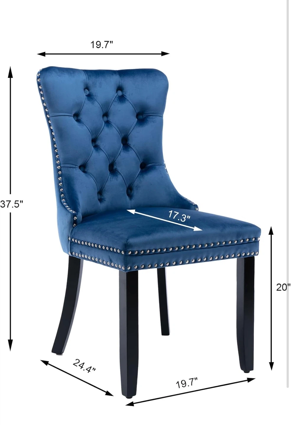 Blue Dining Chair set of 2 - photo 3