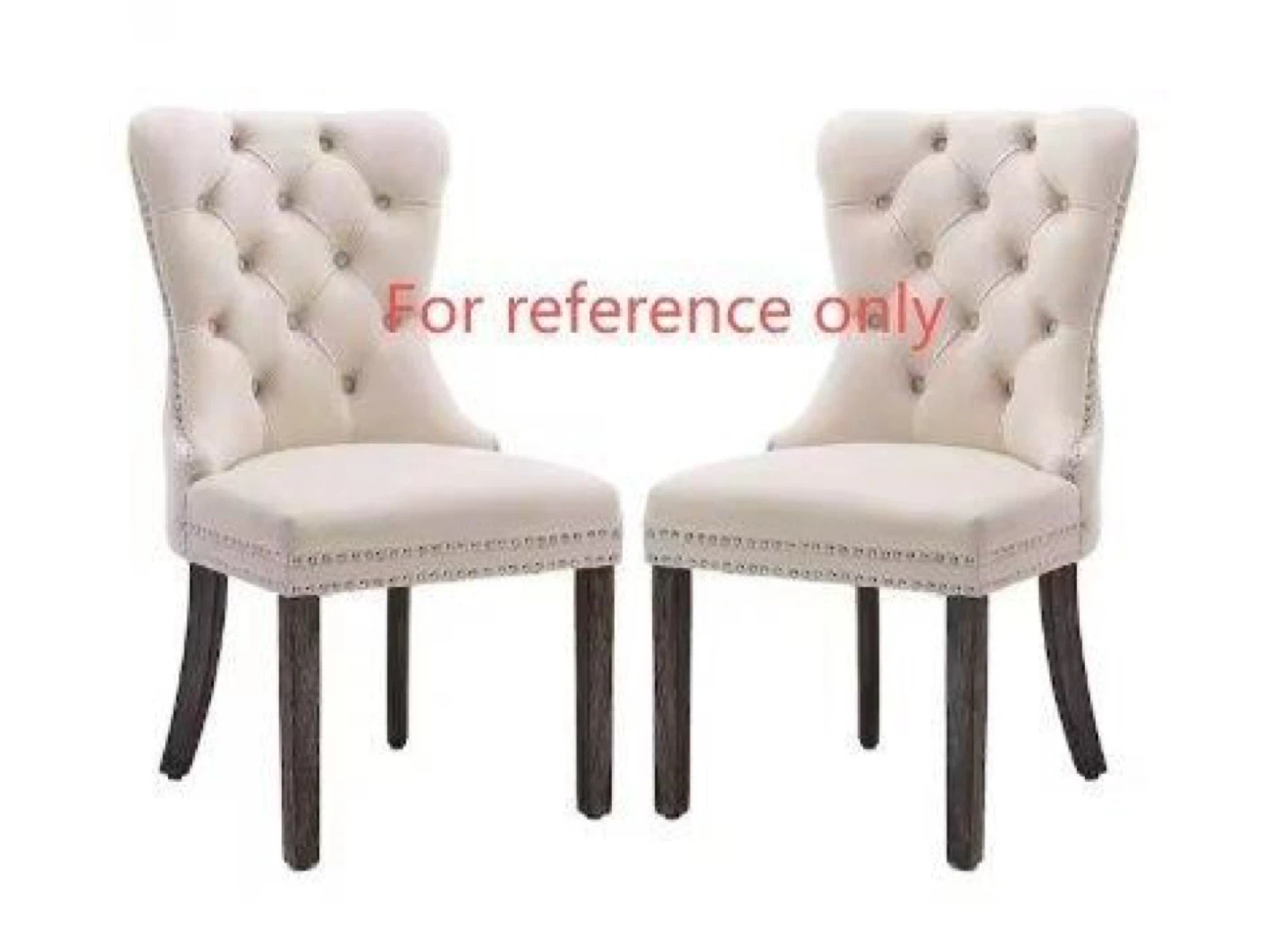 Dining Chairs - Set of 2 - Cream