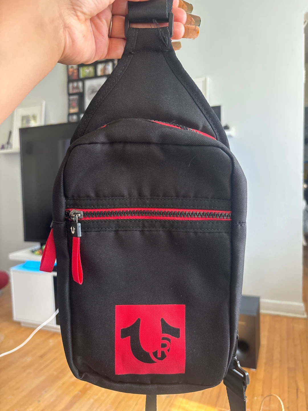 True Religion Black Side Bag