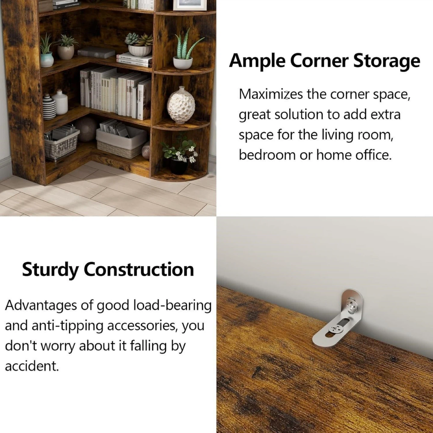 Rustic Corner Bookshelf - photo 2