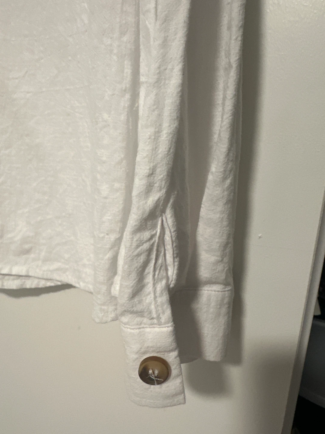 White button up long sleeve - linen - photo 3