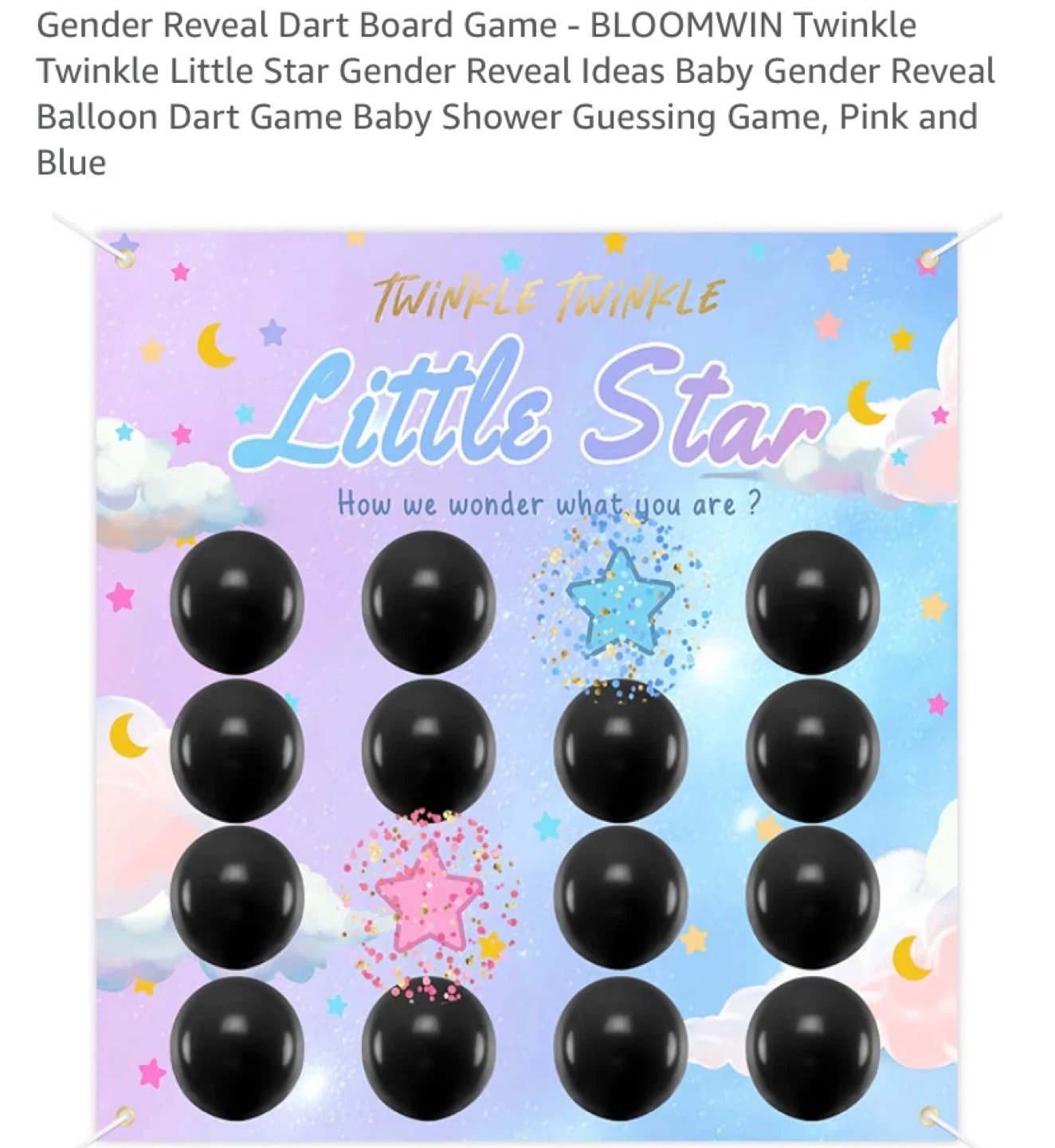 New Gender Reveal Dart Board Game