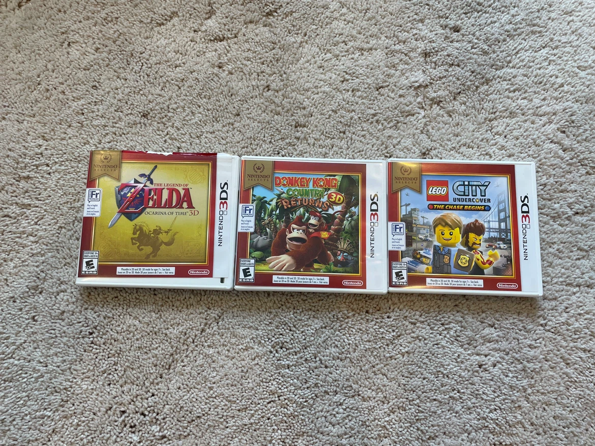 Nintendo 3DS Games: Zelda, Donkey Kong, Lego City