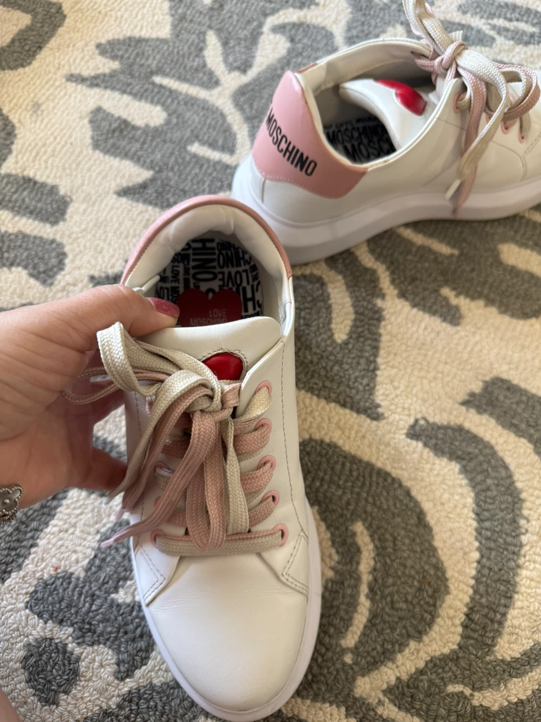 Love Moschino White Leather Sneakers - photo 3
