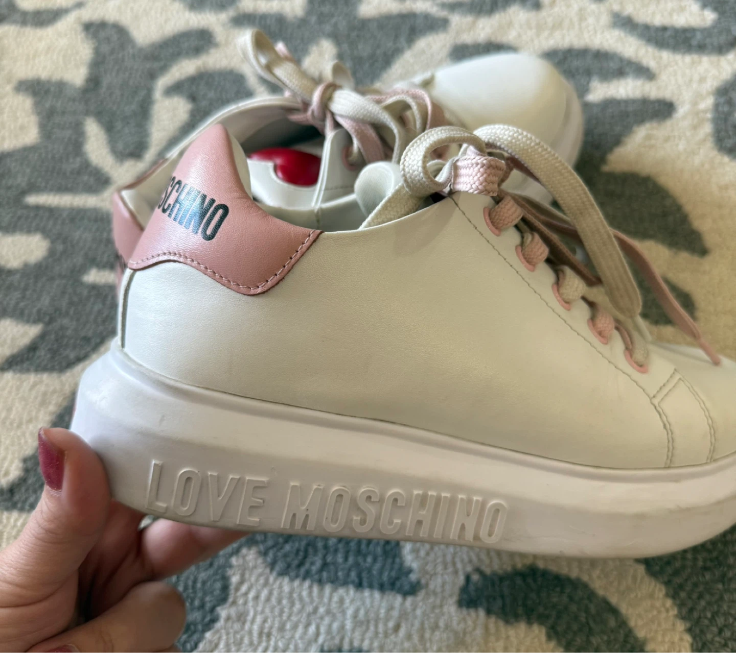 Love Moschino White Leather Sneakers